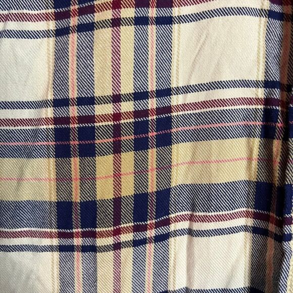 3 for $30! Roots beige plaid woven button down shirt - Picture 12 of 12